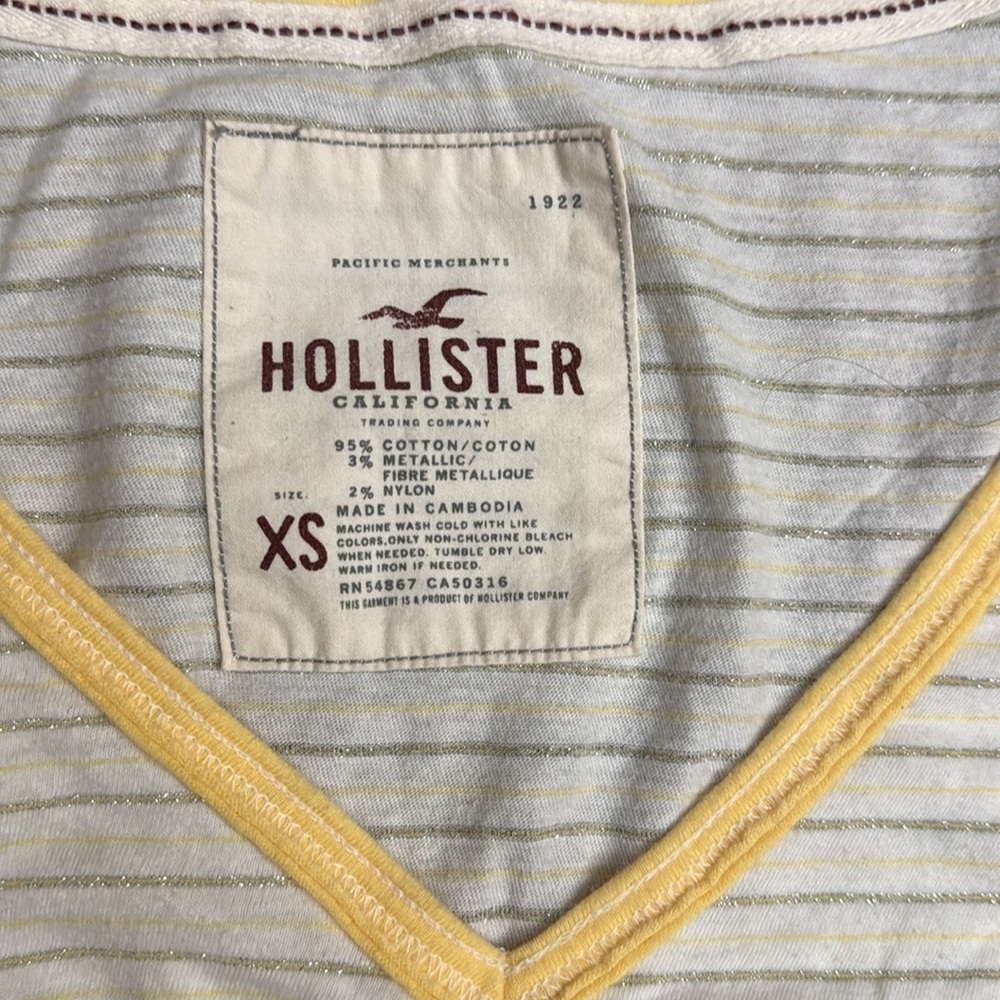 Hollister Floral Babydoll Top-Yellow sz XS - Picture 2 of 5